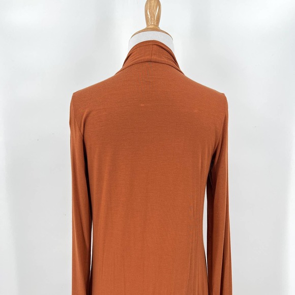 RILLER & FOUNT High Low Cardigan Womens Small Rust Brown Open Long Sleeve - Picture 7 of 12